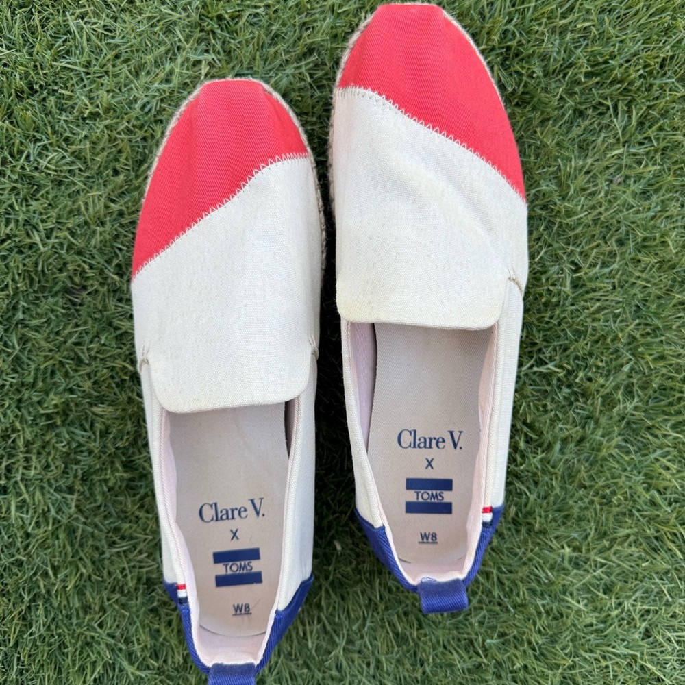 Clare V x Toms color block canvas deconstructed alpargata espadrilles
